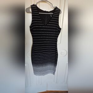 White House Black Market Black and White Gradient Mini Dress
